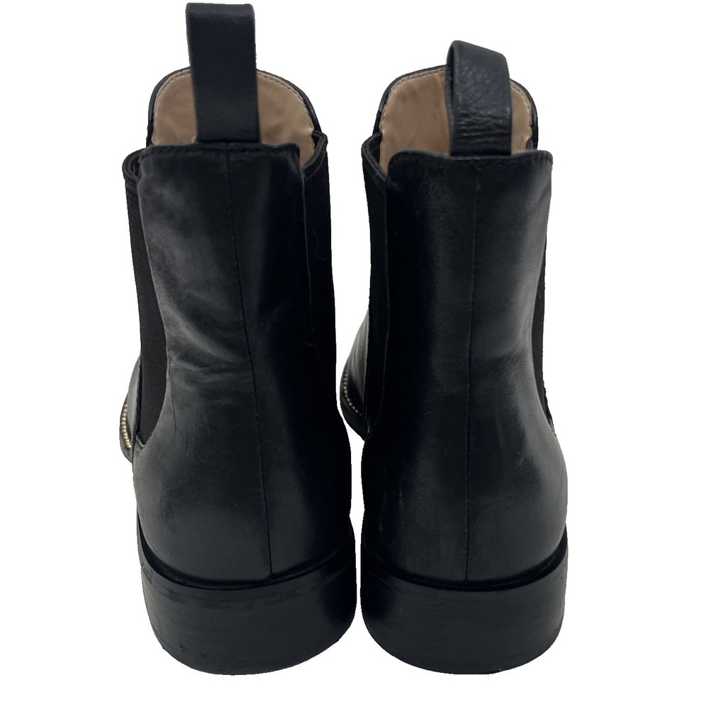 Coach Women Nichole Bootie Size 9 Gold Studded Chelsea Coach Name on Toe - Picture 4 of 15